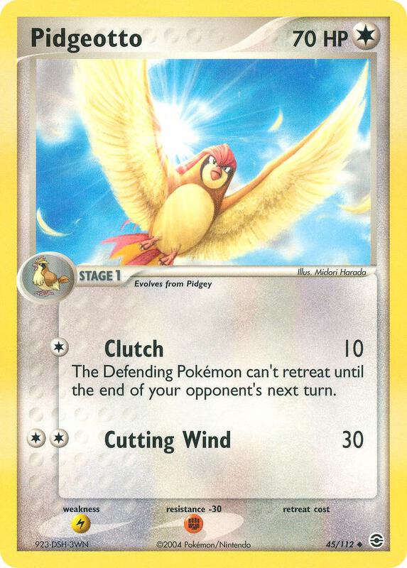 Pidgeotto Pokemon card from FireRed & LeafGreen