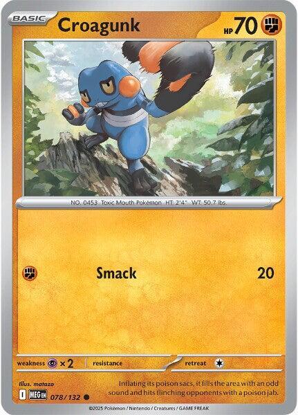 Croagunk Pokemon card from ME01: Mega Evolution