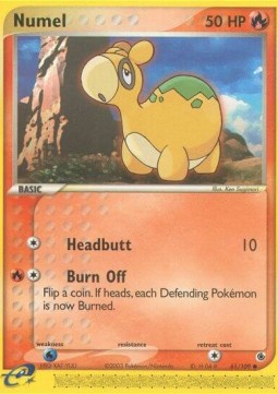 Numel Pokemon card from EX Ruby Sapphire