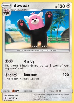 Bewear Pokemon card from Burning Shadows