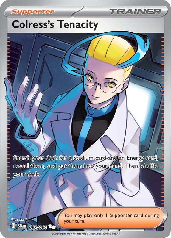 Colress's Tenacity Pokemon card from SV: Shrouded Fable