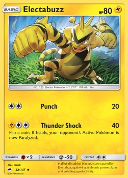 Electabuzz (Holo) Pokemon card from Burning Shadows