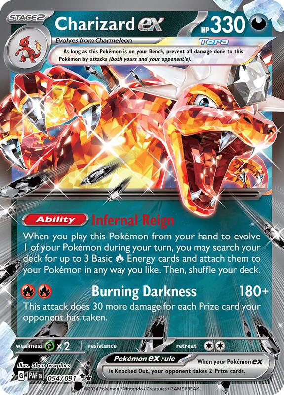 Charizard ex Pokemon card from SV: Paldean Fates