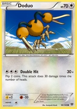 Doduo Pokemon card from XY
