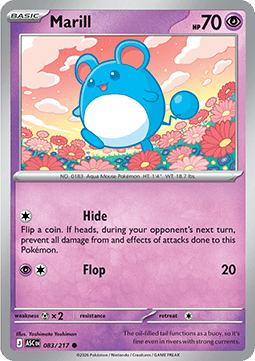 Marill Pokemon card from Ascended Heroes
