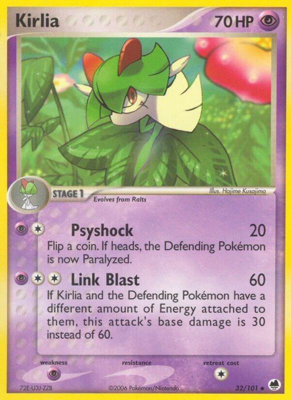 Kirlia Pokemon card from Dragon Frontiers