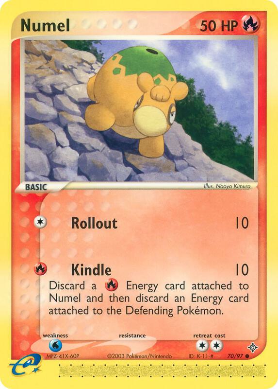 Numel Pokemon card from Dragon