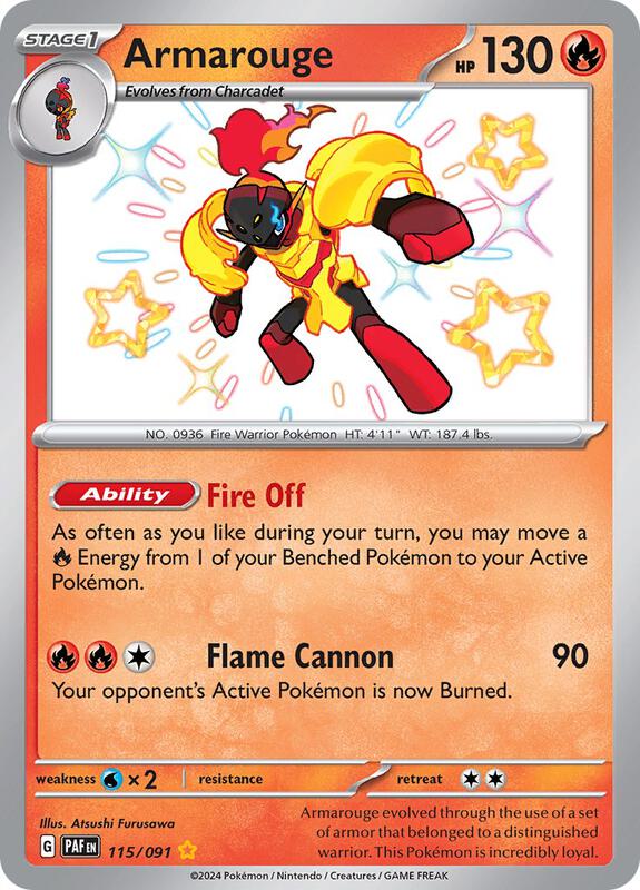 Armarouge Pokemon card from SV: Paldean Fates