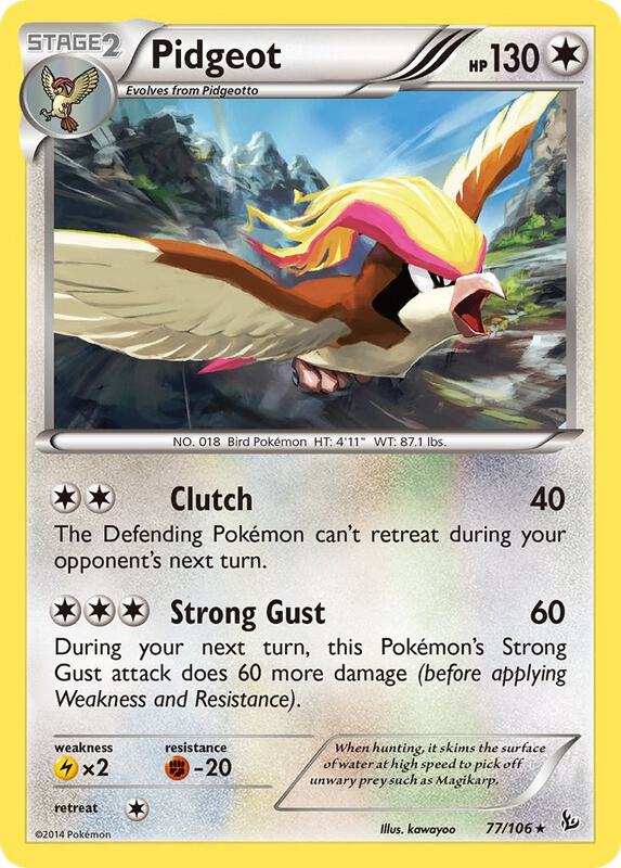Pidgeot Pokemon card from XY - Flashfire