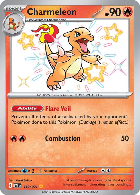 Charmeleon Pokemon card from SV: Paldean Fates