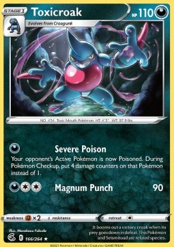 Toxicroak Pokemon card from Fusion Strike