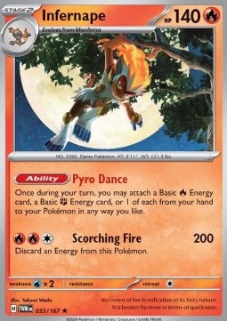 Infernape Pokemon card from Twilight Masquerade
