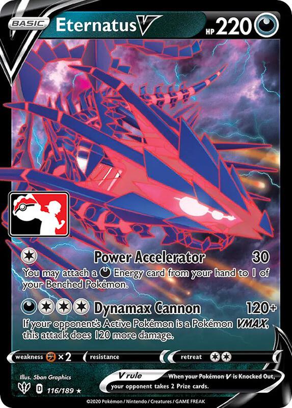 Eternatus V Pokemon card from Prize Pack Series Cards
