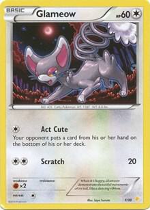 Glameow (1) Pokemon card from XY Trainer Kit: Pikachu Libre & Suicune