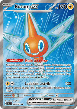 Rotom ex Pokemon card from Indigo Flame