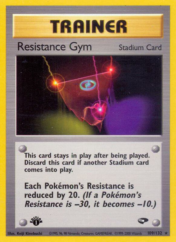 Resistance Gym Pokemon card from Gym Challenge
