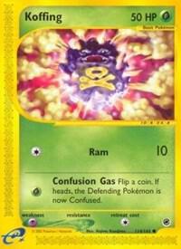 Koffing Pokemon card from Expedition