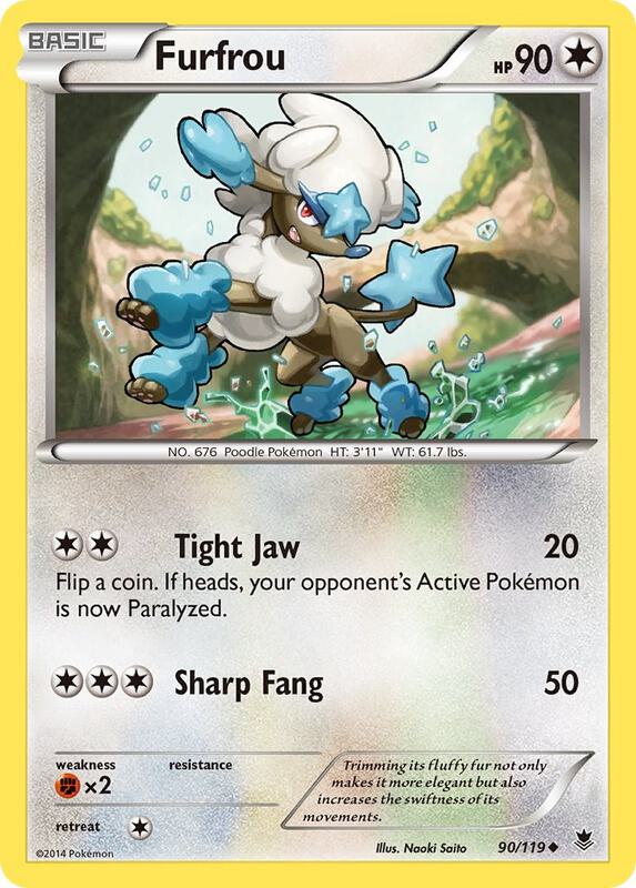 Furfrou Pokemon card from XY - Phantom Forces