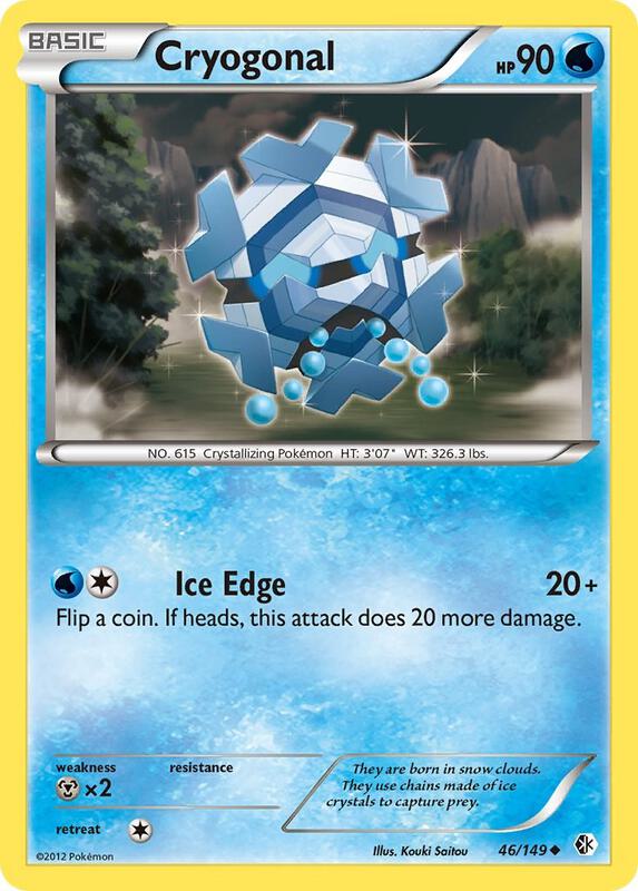 Cryogonal Pokemon card from Boundaries Crossed
