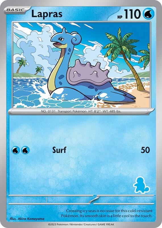 Lapras Pokemon card from My First Battle