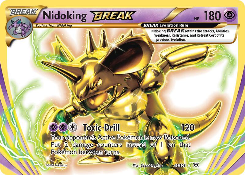 Nidoking BREAK Pokemon card from XY - Evolutions