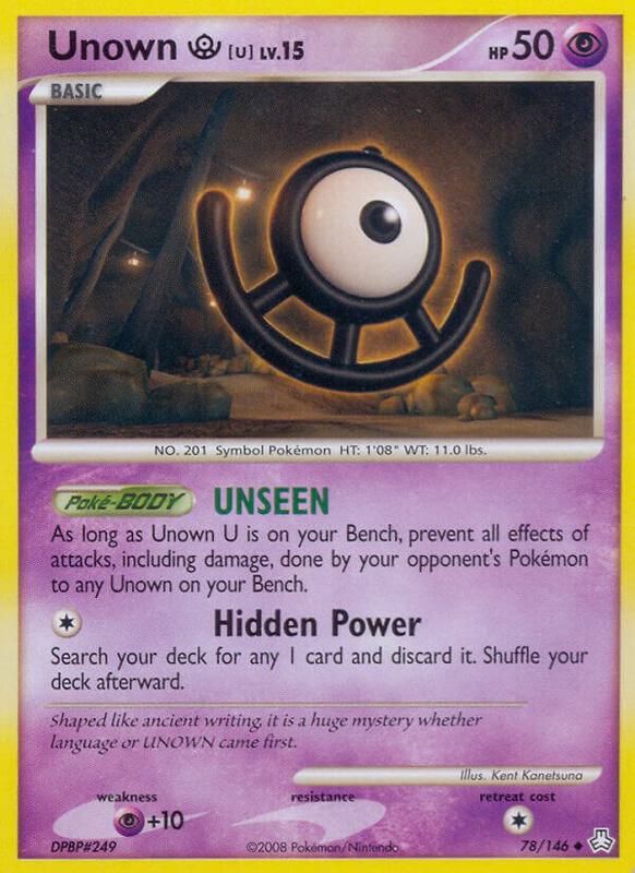 Unown (U) Pokemon card from Legends Awakened
