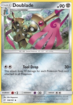 Doublade Pokemon card from Team Up