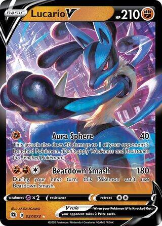 Lucario V Pokemon card from Deck Exclusives