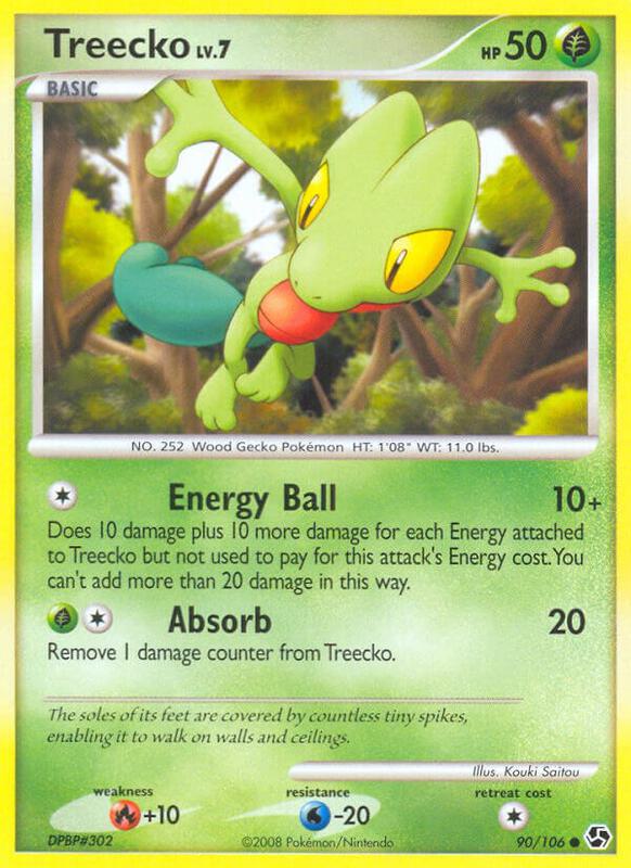 Treecko Pokemon card from Great Encounters