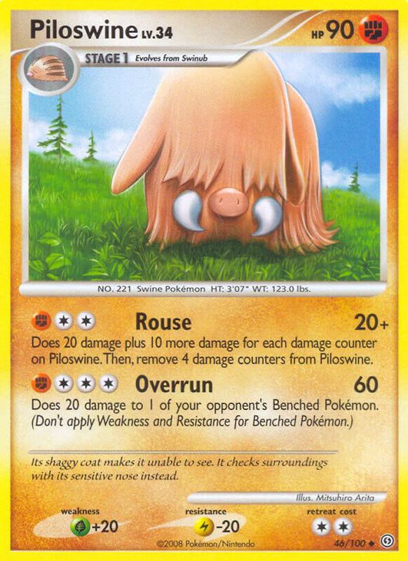 Piloswine Pokemon card from Stormfront