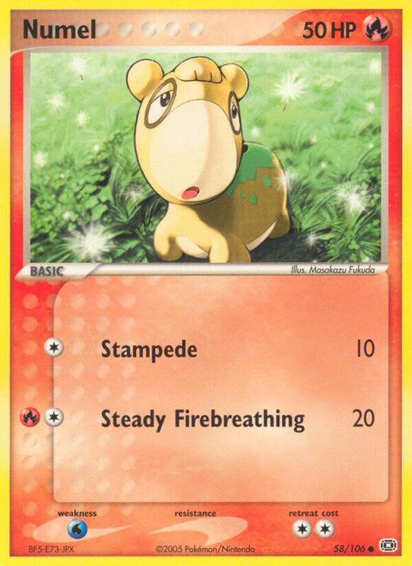 Numel Pokemon card from Emerald
