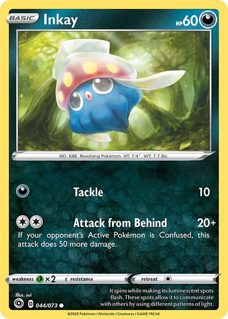 Inkay Pokemon card from Champion's Path