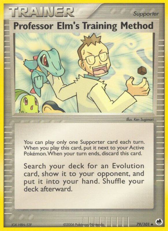 Professor Elm's Training Method Pokemon card from Dragon Frontiers