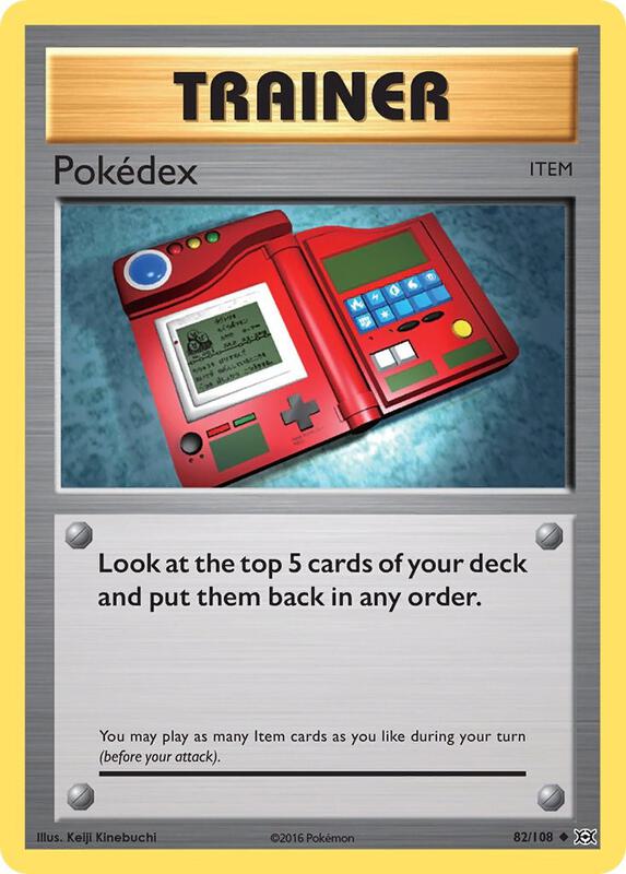 Pokedex Pokemon card from XY - Evolutions