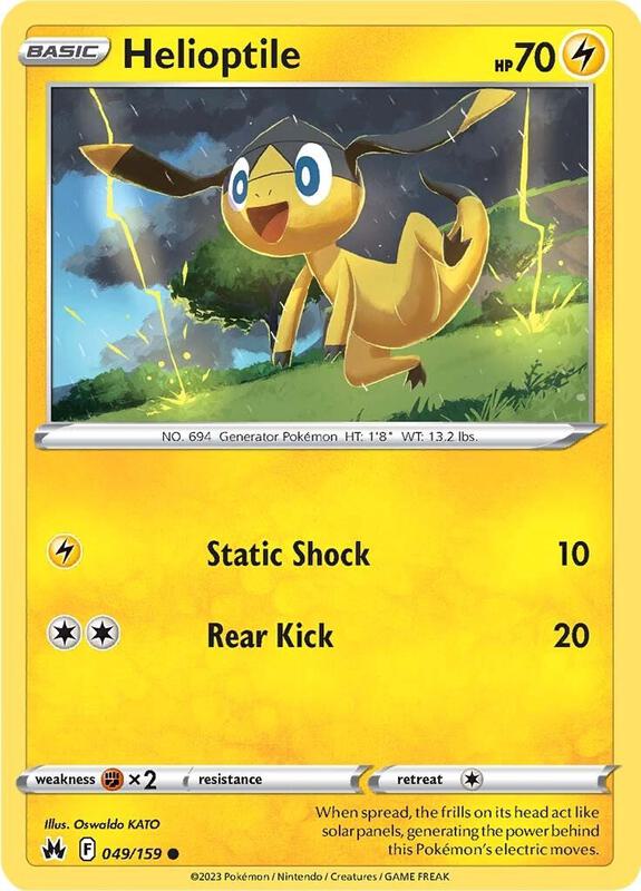Helioptile Pokemon card from Crown Zenith