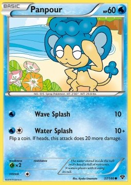 Panpour Pokemon card from XY