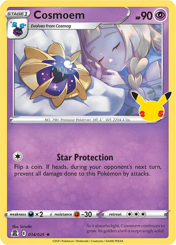Cosmoem Pokemon card from Celebrations