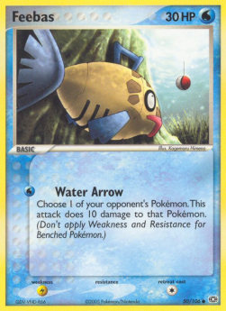 Feebas Pokemon card from EX Emerald