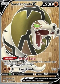 Sandaconda V Pokemon card from Chilling Reign