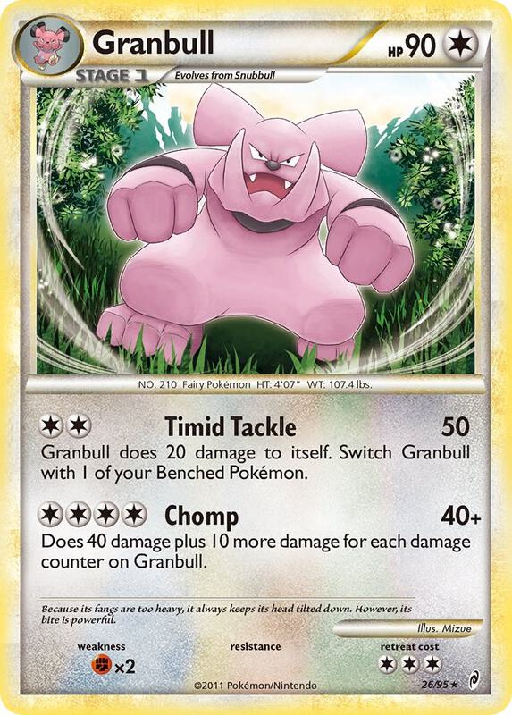 Granbull Pokemon card from Call of Legends