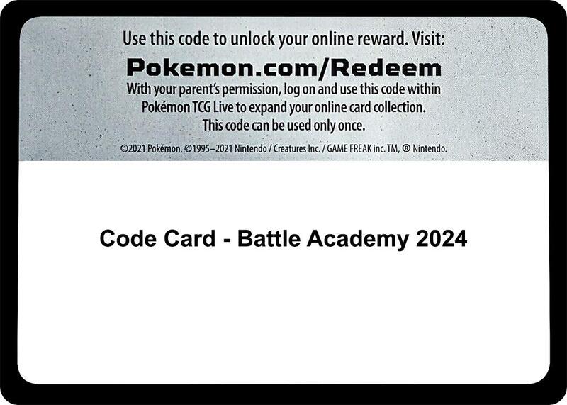 Code Card - Battle Academy 2024 Pokemon card from Battle Academy 2024