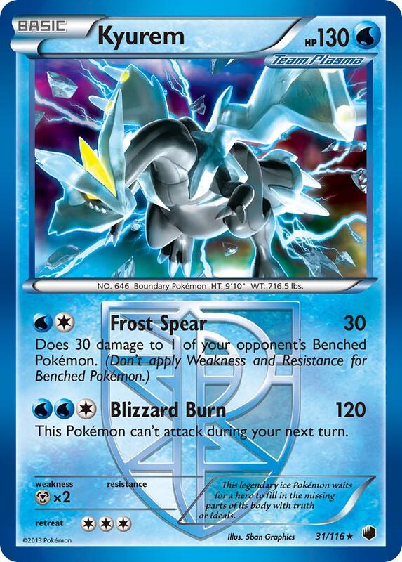 Kyurem (Team Plasma) Pokemon card from Plasma Freeze
