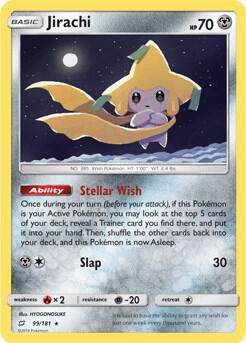 Jirachi Pokemon card from Deck Exclusives