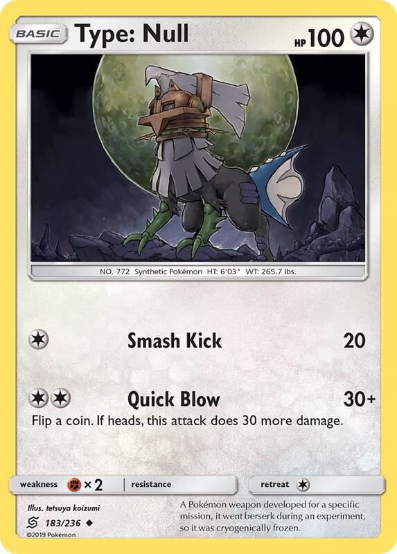 Type: Null Pokemon card from SM - Unified Minds