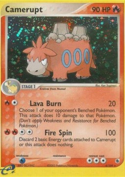 Camerupt Pokemon card from EX Ruby Sapphire
