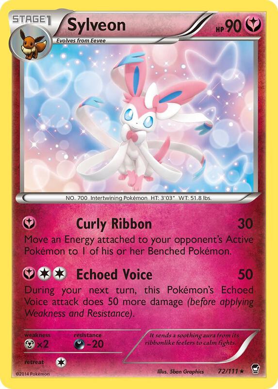 Sylveon Pokemon card from XY - Furious Fists