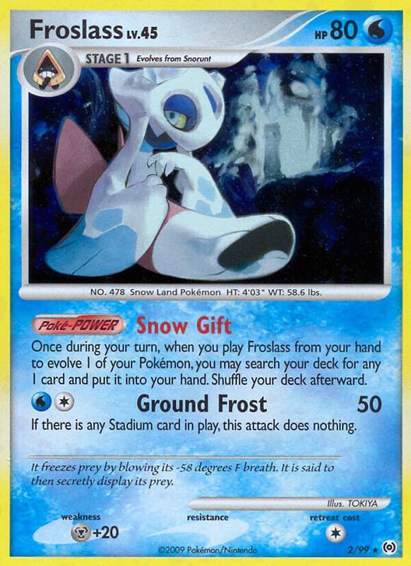 Froslass Pokemon card from Arceus
