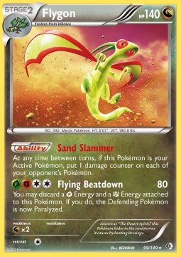 Flygon Pokemon card from Boundaries Crossed