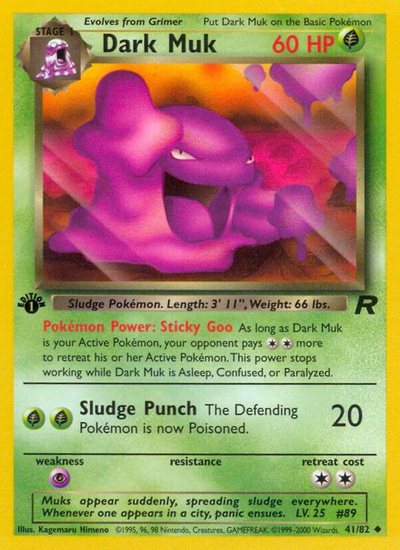 Dark Muk Pokemon card from Team Rocket