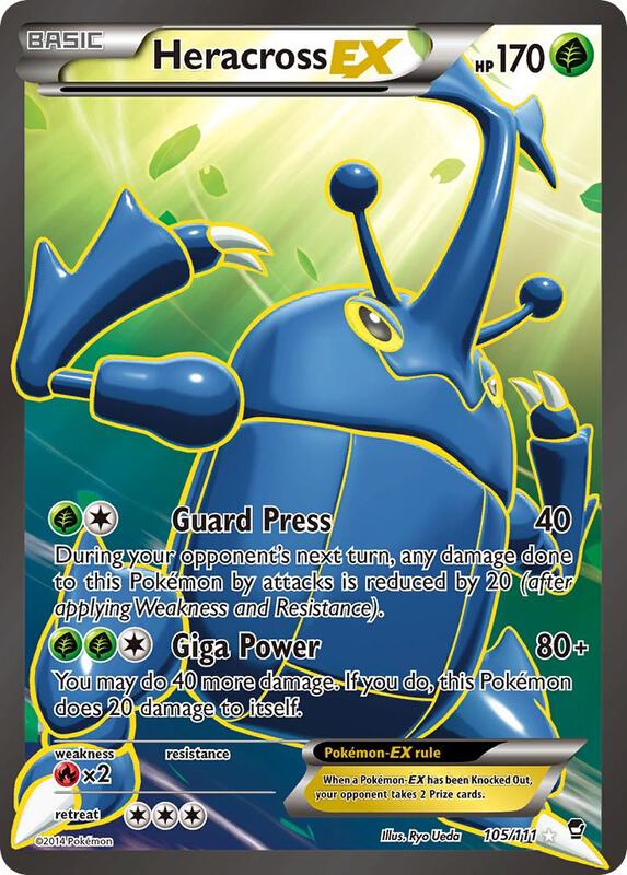 Heracross EX (105 Full Art) Pokemon card from XY - Furious Fists